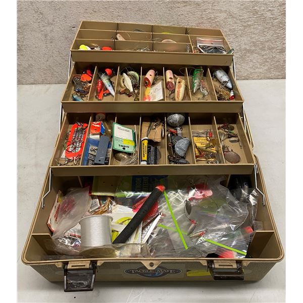 Tackle-mate tackle box & contents (mix of fresh water & ocean tackle)