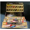 Image 1 : Old Pal/Woodstream tackle box & contents (mostly ocean tackle)