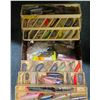 Image 2 : Old Pal/Woodstream tackle box & contents (mostly ocean tackle)