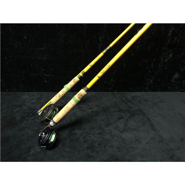 Two Wright & McGill flyrods w/ Martin fly reels