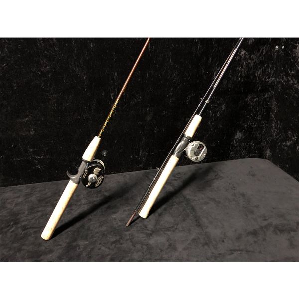 Two casting rods - Walleye special w/ Daiwa millionaire 2 reel & Berkley w/ Shakespeare president 2 