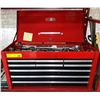 Image 1 : Sears Craftsman red nine drawer tool cabinet w/ assorted tools - mixed batch mostly grey