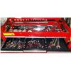 Image 3 : Sears Craftsman red nine drawer tool cabinet w/ assorted tools - mixed batch mostly grey