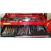 Image 4 : Sears Craftsman red nine drawer tool cabinet w/ assorted tools - mixed batch mostly grey