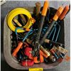 Image 1 : Galvanized tub full of assorted small garden tools