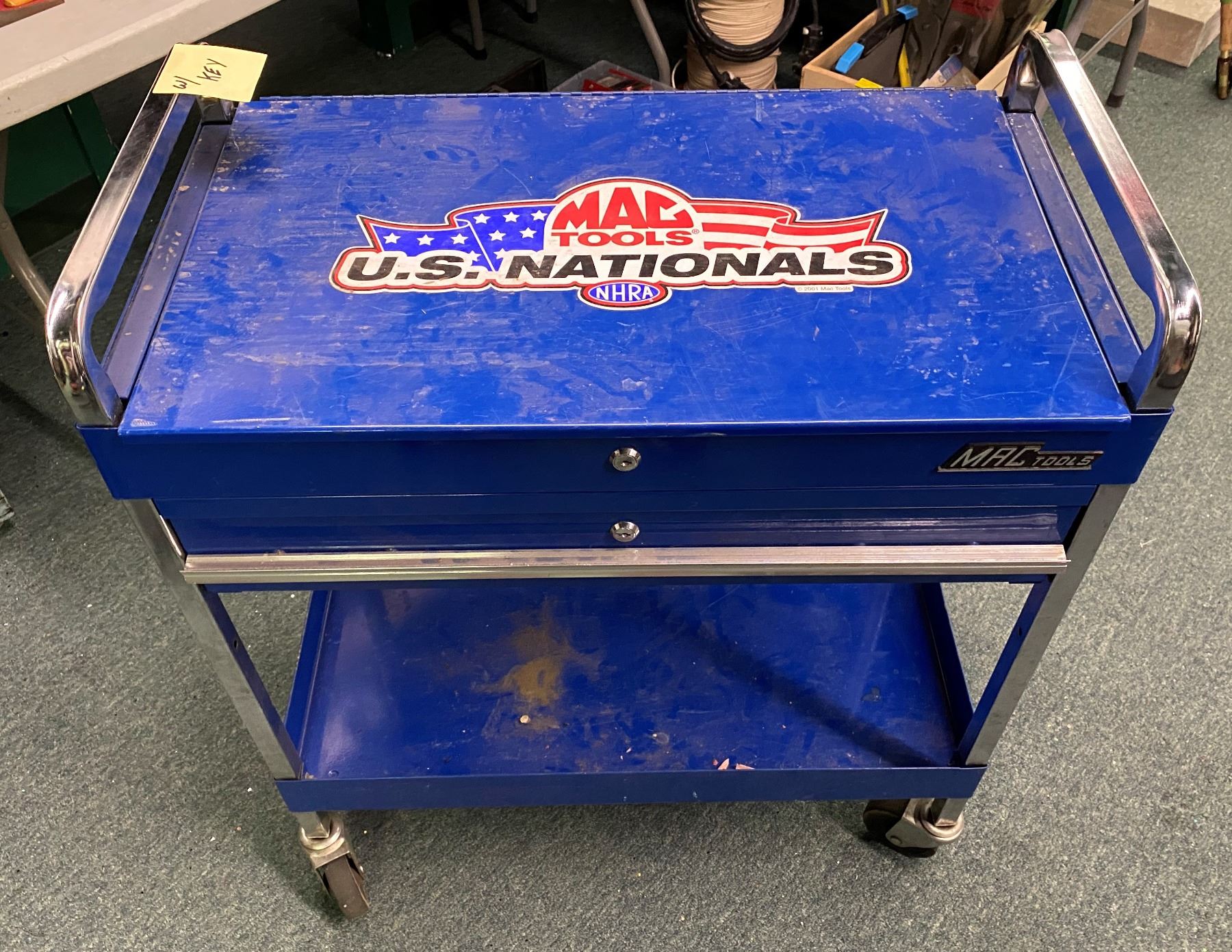 Mac tools rolling shop cart - single drawer w/ top open cabinet (comes ...