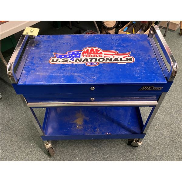 Mac tools rolling shop cart - single drawer w/ top open cabinet (comes with key)