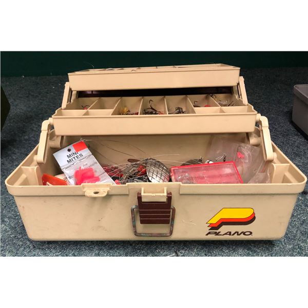 Plano tackle box & contents (mostly fresh water tackle)