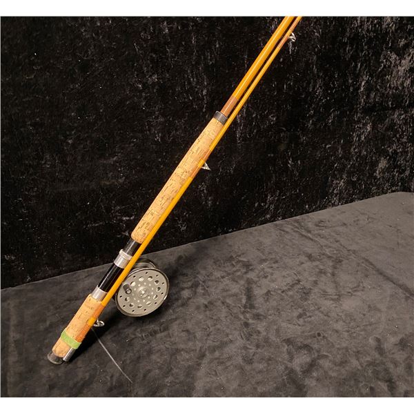 Sea King salmon fly rod w/ Farlow's London "Python" 4" W reel (identification numbers lightly engrav