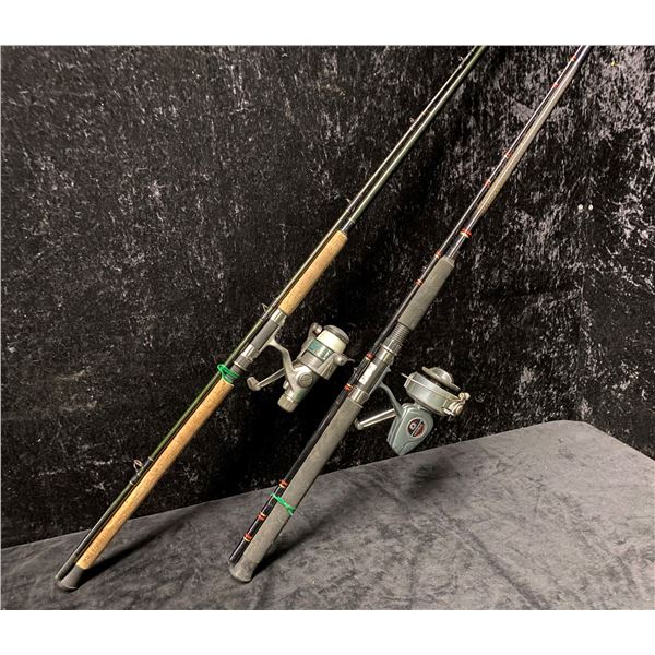 Two heavy duty spinning rods - Daiwa samurai rod w/ quantum SX reel & Zepco Rhino rod w/ Daiwa 406A 