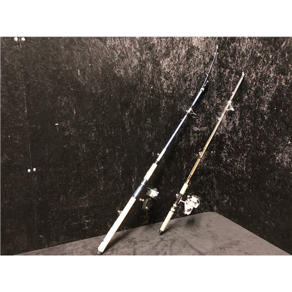 2 spinning rod & reel combo - Garcia w/mitchell 306 & Silstar w/Daiwa 135 OK reel