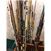 Image 2 : Group of 90 assorted fishing rods (wooden rod display stand not included)