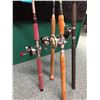 Image 2 : Group of 4 assorted halibut/trolling rods complete with level wind reels