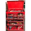 Image 2 : Two pc. rolling tool cabinet - Mastercraft 10 drawer cabinet w/ waterloo chest full of assorted tool