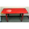 Image 1 : Red prop work table from the love show approx. 47in x 16in