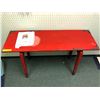 Image 2 : Red prop work table from the love show approx. 47in x 16in