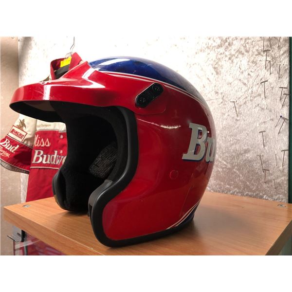 budweiser motorcycle helmet for sale 1979 Johnny Rutherford Signed Race Used IndyCar Dale Earnhardt Jr 2024 Budweiser