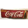 Image 1 : Vintage 1950's/60's Drink Coca Cola metal advertisement sign approx. 58in x 17 1/2in