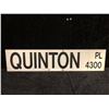 Image 1 : Metal street sign QUINTON PL 4300 double sided approx. 36in x 8in