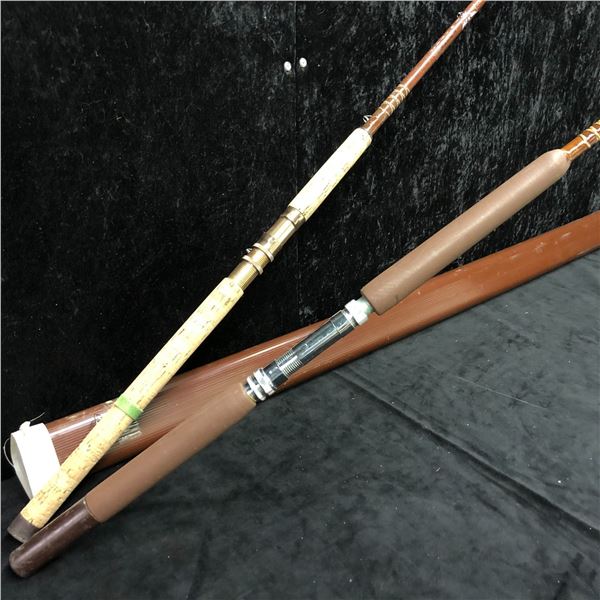Two Fenwick fishing rods - Fenwick one pc. halibut rod & Fenwick salmon rod