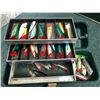 Image 2 : Umco fisherman's tackle box filled with assorted fishing plugs (approx. 32 pc's)