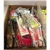 Image 2 : Box of assorted salmon fishing gear - hoochies/buzz bombs/co-host spoons/apex etc.