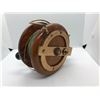 Image 1 : Antique wood & brass salmon trolling reel Made by N.Lupkoski Victoria BC