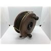 Image 1 : Antique wood & brass 6in salmon trolling reel Made in England