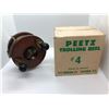 Image 1 : Vintage Peetz wood & brass #4 trolling reel w/ original box