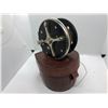 Image 2 : Early 1900's center-pin fishing reel w/ leather case (no makers marks)