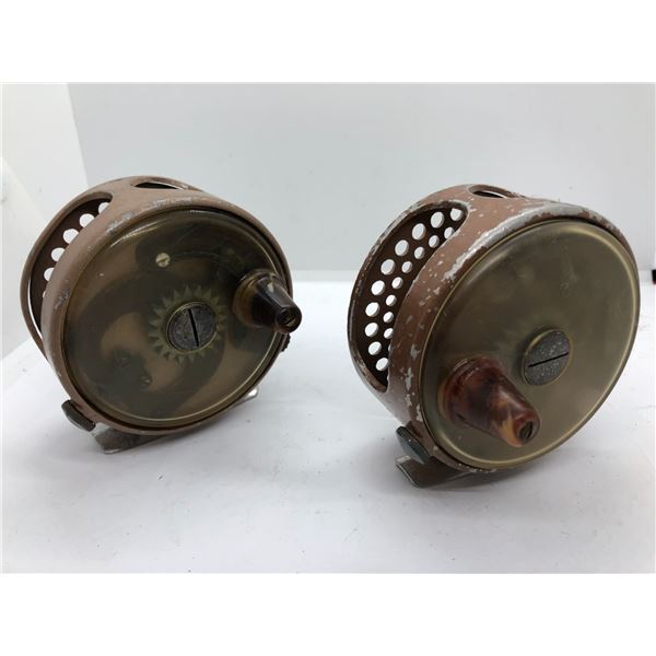 Pair of early 1900's Precisionbilt Mosquito fly reel