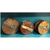 Image 2 : Set of 3 vintage Peetz wood & brass trolling reels - 6in/ 5in/ 5in