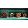 Image 2 : Group of 4 antique wood & brass trolling reels (handle knobs missing on 3)
