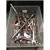 Image 1 : Box of assorted tools/ combination wrenches/ sockets, etc. - Gray/ Armstrong etc.