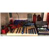 Image 1 : Shelf lot of assorted tools/ chisels/ socket sets/ wrenches etc. (assorted brands)