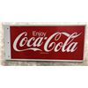 Image 1 : 1980's/90's Enjoy Coca Cola metal advertisement sign (approx. 22in x 10in)