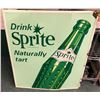 Image 1 : 1950's/60's enamel over metal Drink Sprite Naturally tart advertisement sign (approx. 27in x 31in)