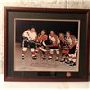 Image 1 : Framed 1986 NHL All Star game - Michel Goulet - Jari Kurri - Rod Langway - Paul Coffey - Mats Naslun