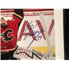 Image 2 : Framed Mikka Kiprusoff Calgary Flames 2003 - 13 signed NHL collector's pieces comes w/ COA 23.5in x 