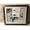 Image 1 : Framed "The Goal" signed Bobby Orr NHL collector's piece 23in x 27in