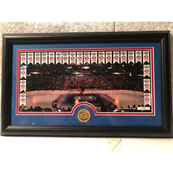 Framed limited edition print No. 108 of 5000 Montreal Canadians Stanley Cup Champions - certificated
