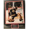 Image 2 : Framed Gerry Cheevers "H.O.F.er" Boston Bruins signed NHL collector's piece - certificated on back 1
