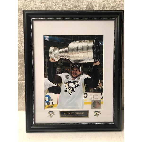 Framed Sidney Crosby 2018 Stanley Cup Champion NHL collector's print 16in x 13in