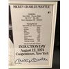 Image 2 : Framed Mickey Charles Mantle Induction Day August 12, 1974 Cooperstown, New York signed collector's