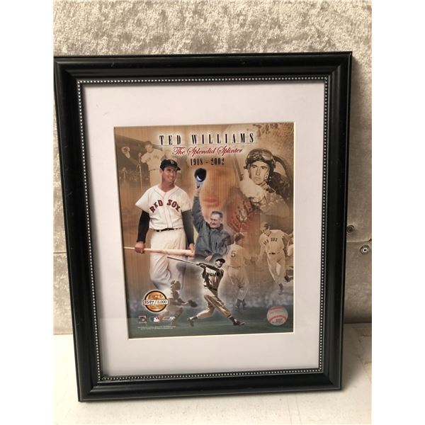 Framed Ted Williams "The Splendid Splinter" 1918-2002 limited edition 3597/5000 collector's piece