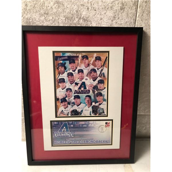 Framed Arizona Diamond Backs Team collector's set