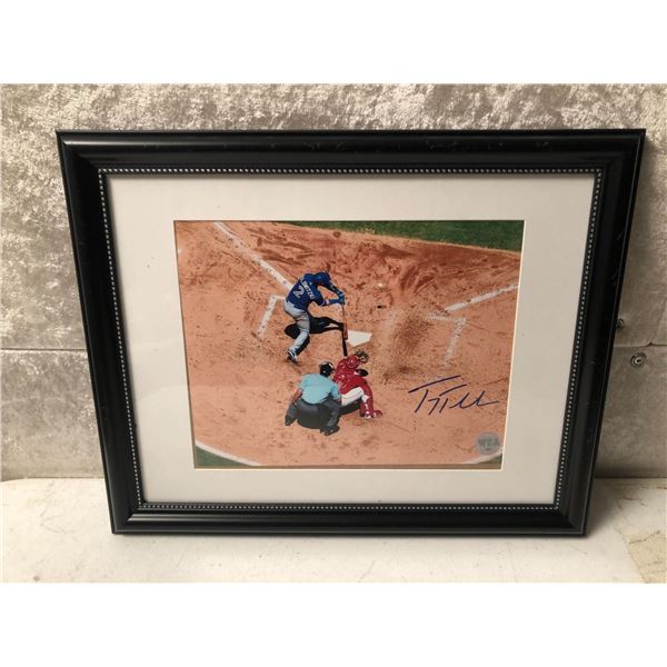 Framed Troy Tulowitzki #2 Colorado Rockies signed collector's piece - certificate on back