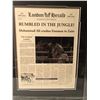 Image 2 : Framed London Herald Thursday 31st Oct. 1974 Muhammad Ali crushes Foreman Zaire Rumbled in the Jungl