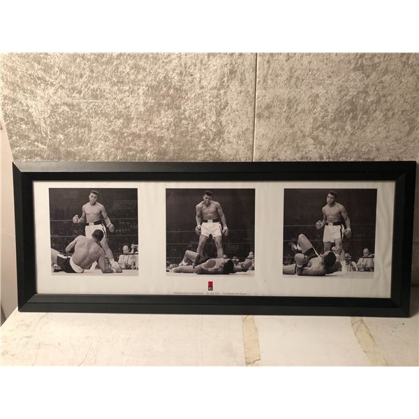 Framed Muhammad Ali vs Sonny Liston 25th May 1965 First Minute, First Round collector's piece