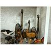 Image 2 : Large group of assorted carved wood collectibles & decorative pieces